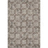 5' X 8' Brown And Ivory Floral Washable Area Rug With UV Protection