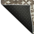 5' X 8' Brown And Ivory Floral Washable Area Rug With UV Protection