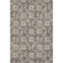 5' X 8' Brown And Ivory Floral Washable Area Rug With UV Protection