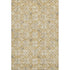8' X 10' Gold And Gray Floral Washable Area Rug With UV Protection