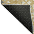 8' X 10' Gold And Gray Floral Washable Area Rug With UV Protection