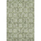 5' X 8' Green And Ivory Floral Washable Area Rug With UV Protection
