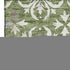 5' X 8' Green And Ivory Floral Washable Area Rug With UV Protection