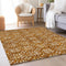8' X 10' Rust And Beige Floral Washable Area Rug With UV Protection