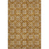 8' X 10' Rust And Beige Floral Washable Area Rug With UV Protection