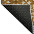 8' X 10' Rust And Beige Floral Washable Area Rug With UV Protection