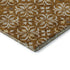 8' X 10' Rust And Beige Floral Washable Area Rug With UV Protection