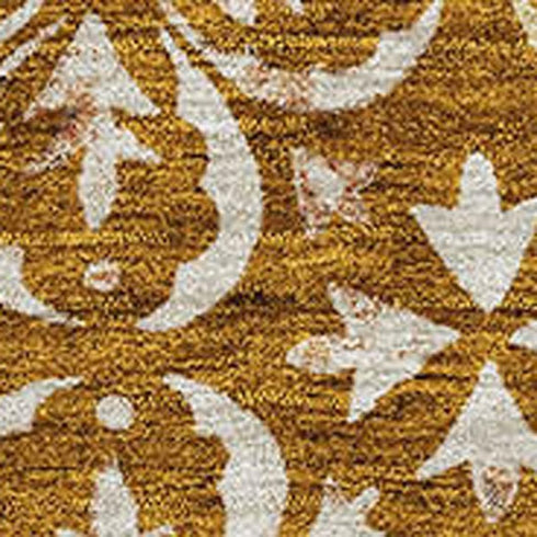 8' X 10' Rust And Beige Floral Washable Area Rug With UV Protection