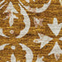 8' X 10' Rust And Beige Floral Washable Area Rug With UV Protection