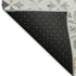 5' X 8' Silver And Gray Floral Washable Area Rug With UV Protection