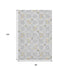 8' X 10' Silver And Gray Floral Washable Area Rug With UV Protection