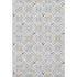 8' X 10' Silver And Gray Floral Washable Area Rug With UV Protection