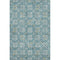 8' X 10' Teal And Ivory Floral Washable Area Rug With UV Protection
