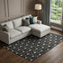 8' X 10' Black And Gray Geometric Washable Area Rug With UV Protection