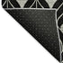 8' X 10' Black And Gray Geometric Washable Area Rug With UV Protection
