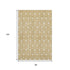 8' X 10' Gold And Beige Geometric Washable Area Rug With UV Protection