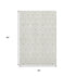 5' X 8' Ivory And Beige Geometric Washable Area Rug With UV Protection