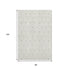 8' X 10' Ivory And Beige Geometric Washable Area Rug With UV Protection