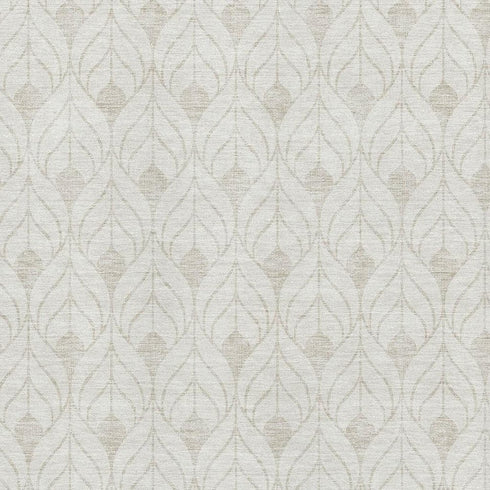 8' X 10' Ivory And Beige Geometric Washable Area Rug With UV Protection