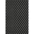 5' X 8' Black And Ivory Geometric Washable Area Rug With UV Protection