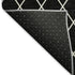 5' X 8' Black And Ivory Geometric Washable Area Rug With UV Protection