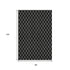 8' X 10' Black And Ivory Geometric Washable Area Rug With UV Protection