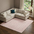 8' X 10' Pink And Ivory Geometric Washable Area Rug With UV Protection