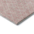 8' X 10' Pink And Ivory Geometric Washable Area Rug With UV Protection