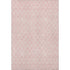 8' X 10' Pink And Ivory Geometric Washable Area Rug With UV Protection