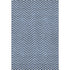 5' X 8' Blue And Ivory Chevron Washable Area Rug With UV Protection