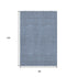 8' X 10' Blue And Ivory Chevron Washable Area Rug With UV Protection