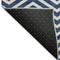 8' X 10' Blue And Ivory Chevron Washable Area Rug With UV Protection