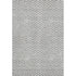 9' X 12' Gray And Ivory Chevron Washable Area Rug With UV Protection