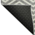 9' X 12' Gray And Ivory Chevron Washable Area Rug With UV Protection