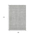 9' X 12' Gray And Ivory Chevron Washable Area Rug With UV Protection