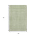 5' X 8' Green And Ivory Chevron Washable Area Rug With UV Protection