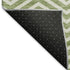 5' X 8' Green And Ivory Chevron Washable Area Rug With UV Protection