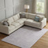 9' X 12' Lilac And Ivory Chevron Washable Area Rug With UV Protection