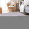 9' X 12' Lilac And Ivory Chevron Washable Area Rug With UV Protection