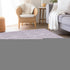 9' X 12' Lilac And Ivory Chevron Washable Area Rug With UV Protection