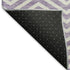 9' X 12' Lilac And Ivory Chevron Washable Area Rug With UV Protection