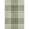 8' X 10' Artichoke Green And Ivory Plaid Washable Area Rug With UV Protection