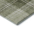 8' X 10' Artichoke Green And Ivory Plaid Washable Area Rug With UV Protection