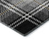 5' X 8' Black Ivory And Gold Plaid Washable Area Rug With UV Protection
