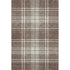 5' X 8' Brown Ivory And Taupe Plaid Washable Area Rug With UV Protection