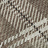 8' Brown Ivory And Taupe Plaid Washable Round Rug With UV Protection