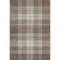 8' X 10' Brown Ivory And Taupe Plaid Washable Area Rug With UV Protection