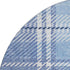 8' Denim Blue And Ivory Plaid Washable Round Rug With UV Protection