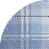 8' Denim Blue And Ivory Plaid Washable Round Rug With UV Protection