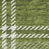 5' X 8' Green And Ivory Plaid Washable Area Rug With UV Protection
